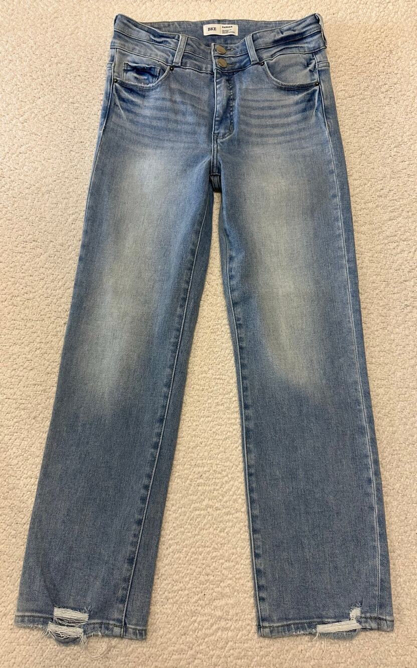BKE Womens Parker High Rise Cropped Straight Jeans Size 26